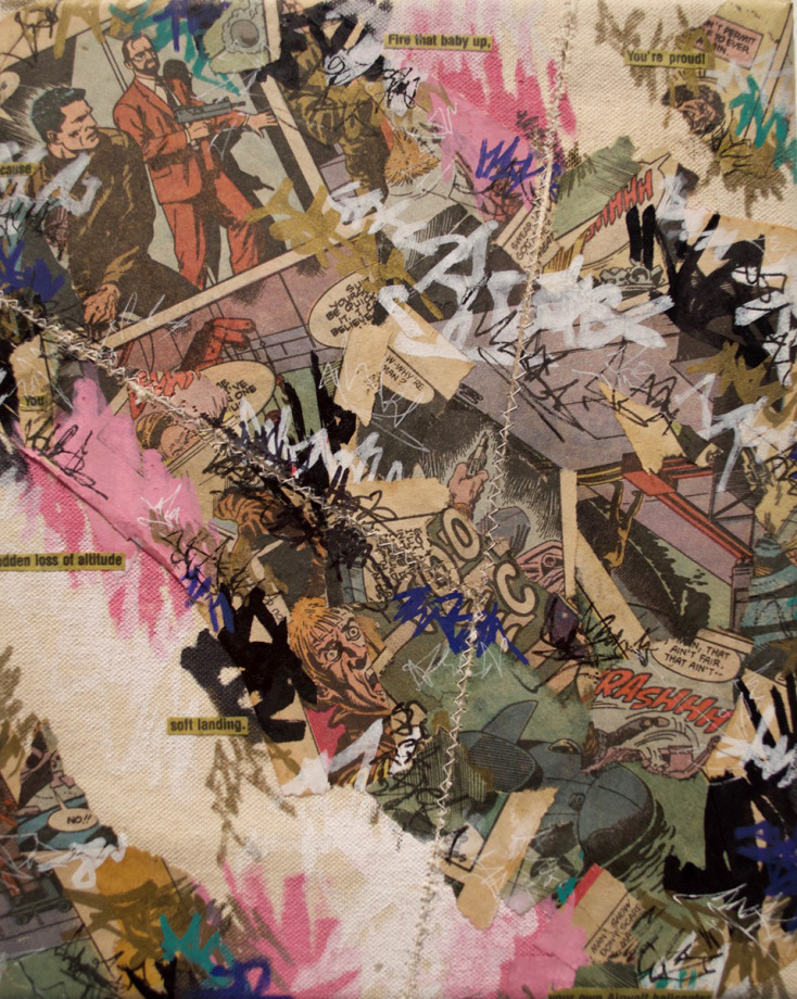 Kris Boris, May I Please Take Flight Now, Sir?, Mixed Media on Canvas